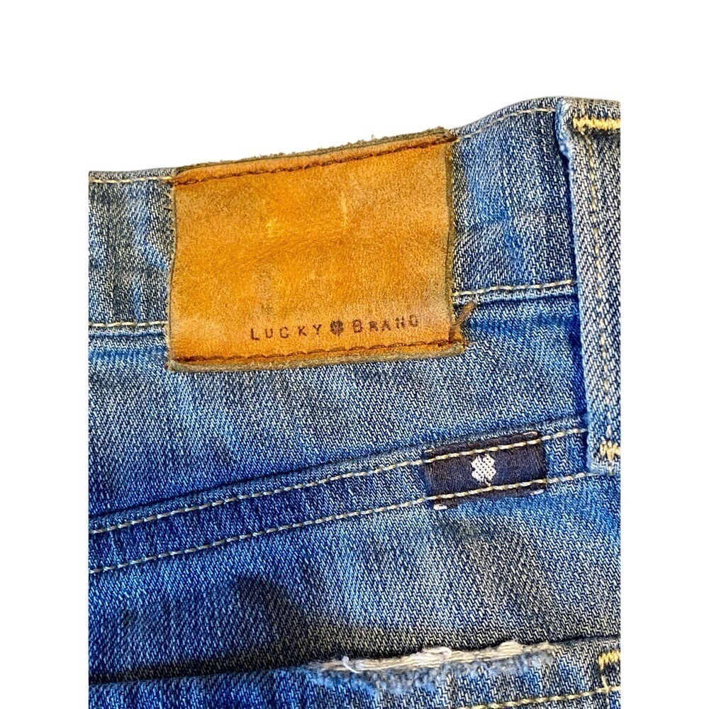Lucky Brand Sienna Weekender Crop Distressed Blue Jeans - Picture 4 of 9
